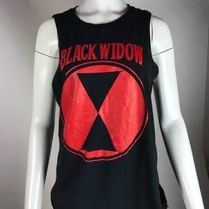 Hot Topic black and red Black Widow muscle tee